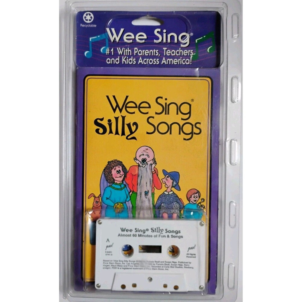 Vintage 1982 Wee Sing Silly Songs Cassette Tape Book Set Sealed New Old Stock
